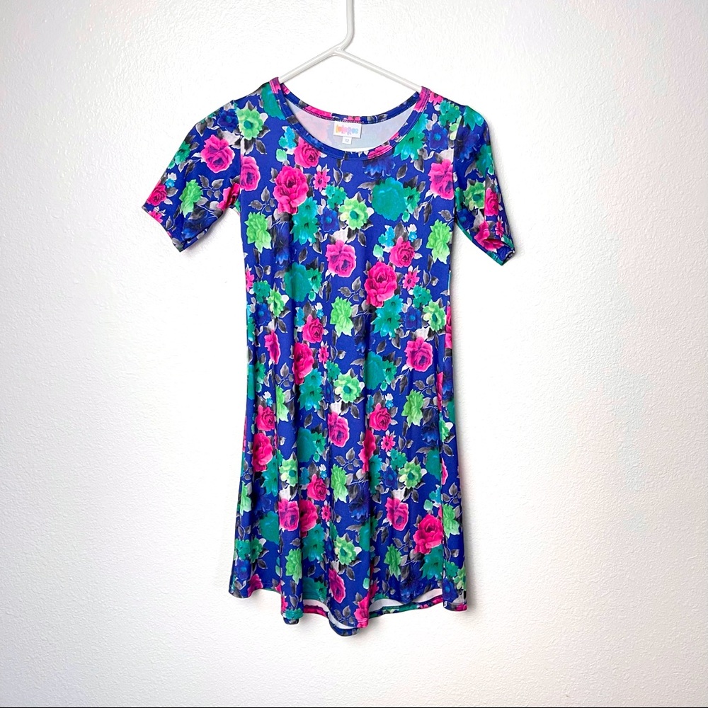 Lularoe bright floral dress size 12